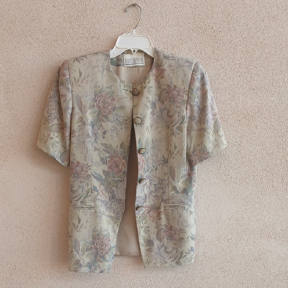 Jane Ashley Floral Women's Top - Cream and Pink